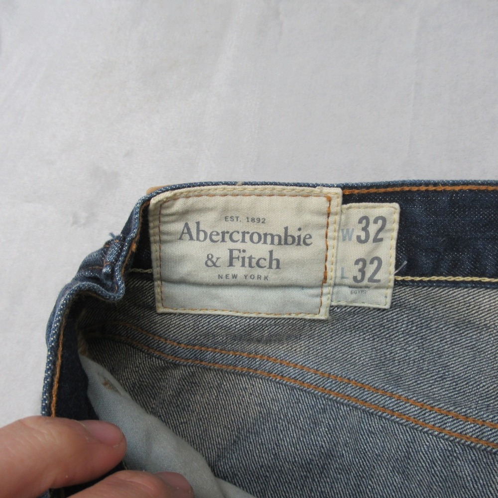 Abercrombie & Fitch Jeans Mens 32x32 Baggy Button Fly Relaxed Classic Y2K Heavy - Picture 6 of 16
